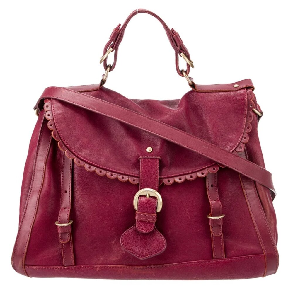 See By Chloé Berry Red Leather Shoulder Bag